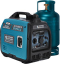 KönnerSöhnen Generatore di Corrente Inverter Portatile KS 3100iG S DUAL FUEL Generatore di emergenza 3100 W, presa Schuko 230 V, 2 porte USB, display LED, modalità Eco, generatore Euro V