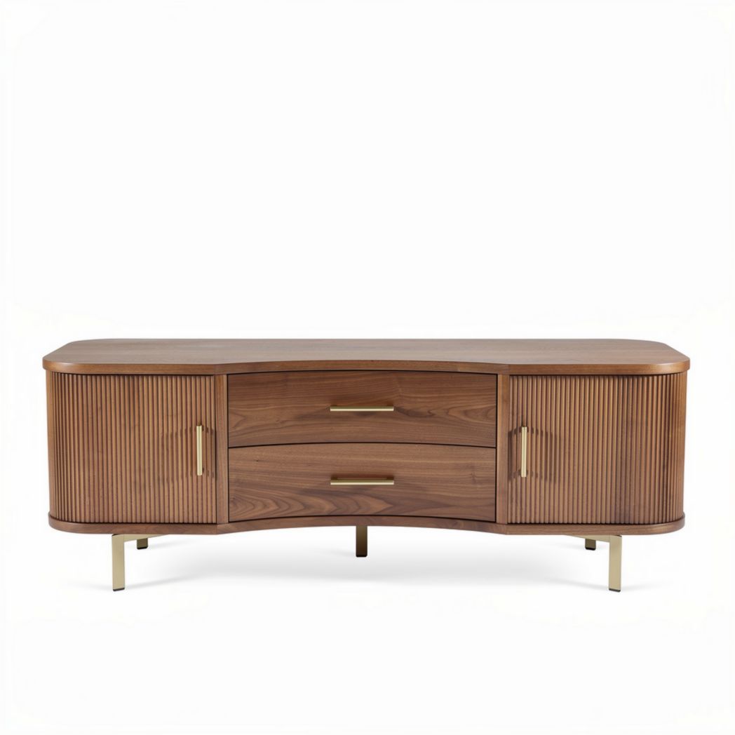 Mobile contenitore in legno per soggiorno con ante scorrevoli – 150 x 40 x 50 cm