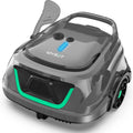 WYBOT A1 Robot Piscina Manutenzione, Doppia Turbina Pulizia Profonda, 120 Minuti Potenza Continua, 100㎡ Adatto Famiglie, Soluzione Completa Fondo Piscina,Verde Grigio Chiaro