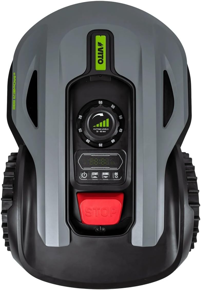 VITO - Robot Trimmer Collegato 800m2 - Trimmer senza fili Batteria 20 V Stazione di ricarica - Connessione Android iOS