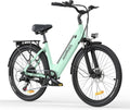 Bici Elettrica Per Adulti Da 26, 7 Velocità Bicicletta Elettrica da 36V 13Ah Batteria Rimovibile, 25km/h  Autonomia di 80-100km E-bike Per Pendolari Urbani, IP65 impermeabile(Verde)