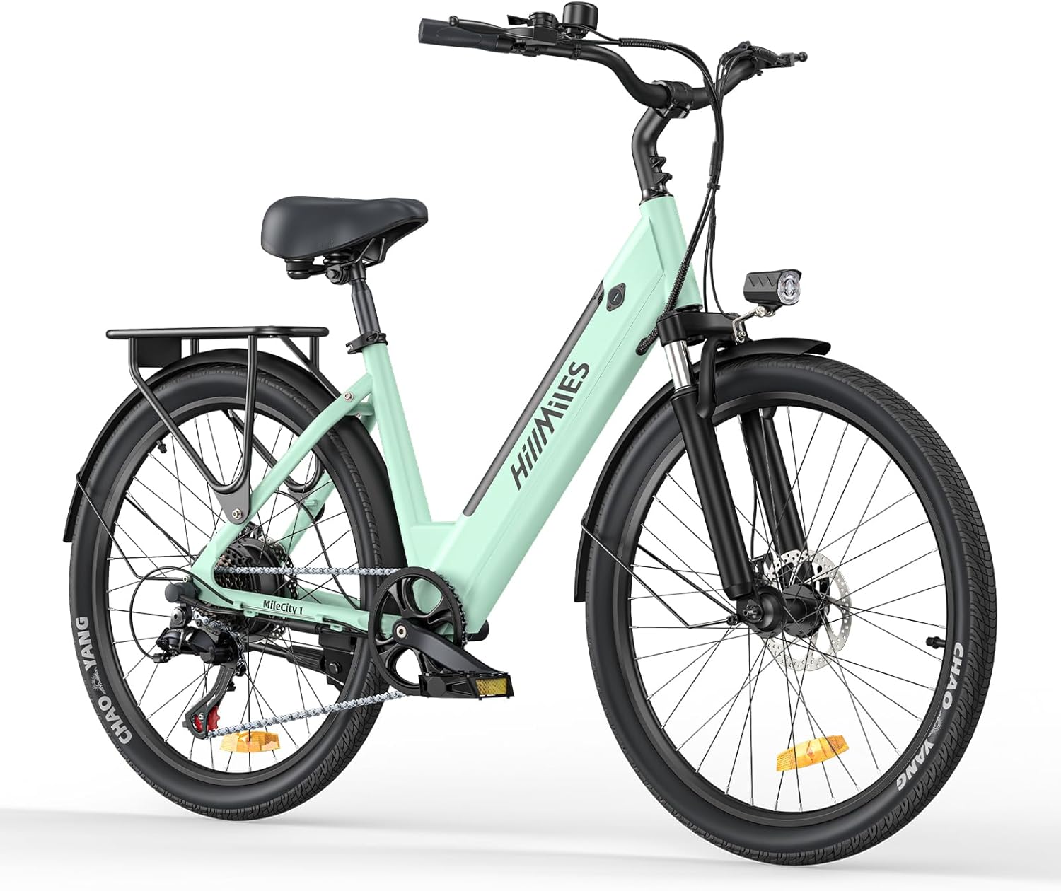 Bici Elettrica Per Adulti Da 26, 7 Velocità Bicicletta Elettrica da 36V 13Ah Batteria Rimovibile, 25km/h  Autonomia di 80-100km E-bike Per Pendolari Urbani, IP65 impermeabile(Verde)