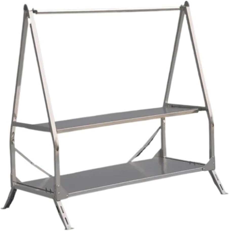 Generico Scaffale portaoggetti da Campeggio for Esterni, Portatile, Pieghevole, in Acciaio Inossidabile