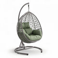 Poltrona a dondolo in rattan con cuscini per esterni – 110 x 100 x 150 cm