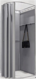 Include un camerino con struttura in metallo e un negozio di abbigliamento temporaneo. Spogliatoio facile da montare(B,85x80x180cm)