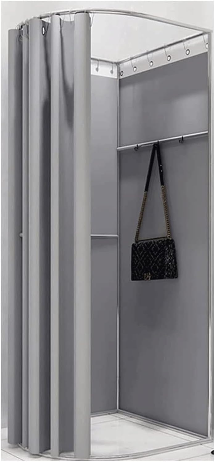 Include un camerino con struttura in metallo e un negozio di abbigliamento temporaneo. Spogliatoio facile da montare(B,85x80x180cm)