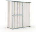 Notek Box in Acciaio Zincato Casetta da Giardino in Lamiera 1.55 x 1.00 m x h1.92 m - 50 kg – 1,55 Metri Quadri (Bianco)