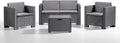 Bica 9017.4 Living Room Set, Anthracite, 279 x 155 x 64 cm