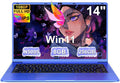 Pc Portatile 14 Pollici Win11 Notebook Celeron N5095 Upto 2,9 GHz Notebook 8GB RAM 256GB SSD TF 1TB LPDDR4 5G WiFi 1920*1080 FHD USB 3.0 Laptop QWERTY Tastiera Film Italiana - Viola Corpo in Metallo