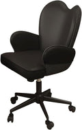 YCKEGEW Sedie Girevoli Con Meccanismo Di Sollevamento Sedie Ergonomiche Con Schienale Alto Sedia Da Scrivania Imbottita Per La Casa, Ruote Girevoli Per Lo Studio E Il Lavoro Da Casa(Black,Black legs)