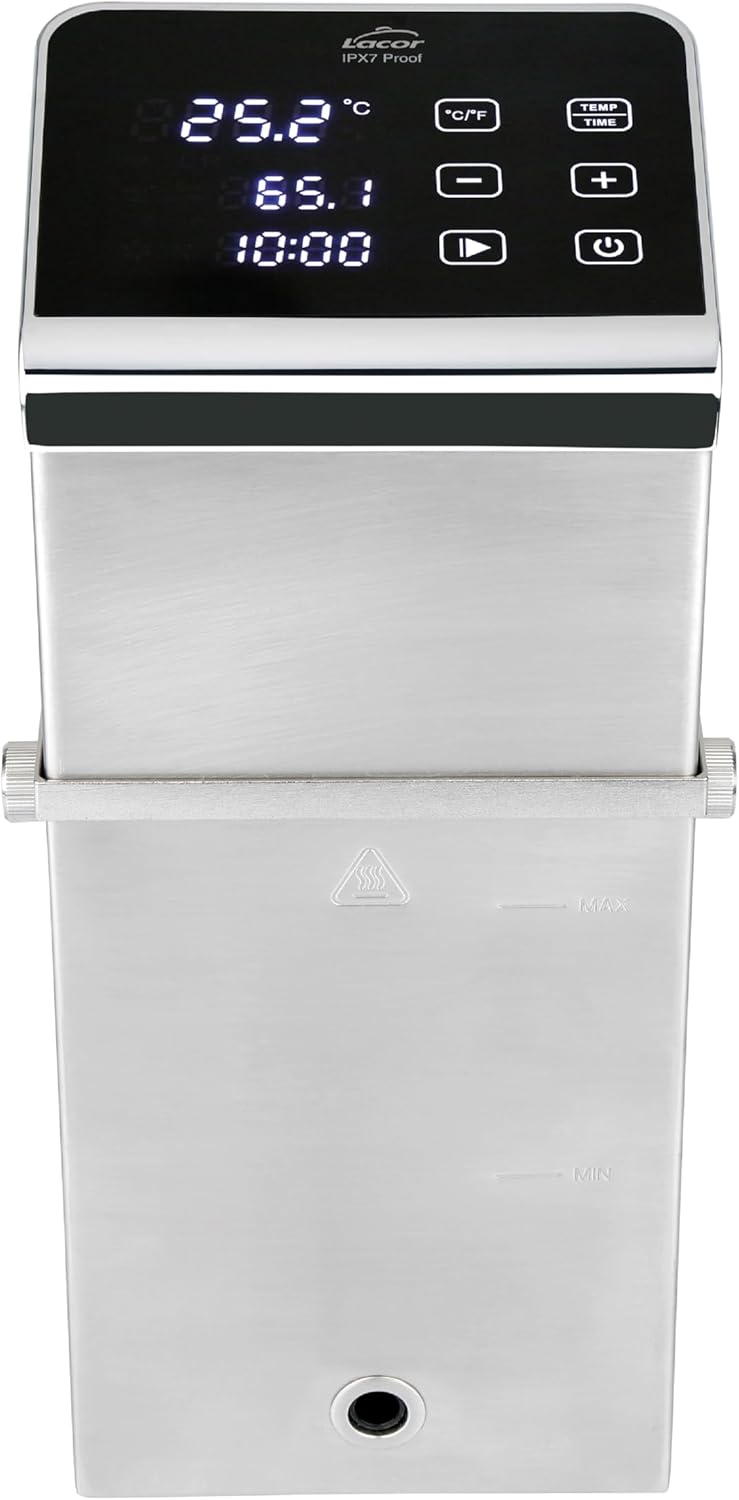 Lacor - 69592 - Sous Vide Master, acciaio inossidabile, controllo preciso della temperatura, portatile e compatto, 2300W, impermeabile IPX7