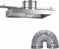 Ventilatore estrattore da Cucina a Basso Rumore, con Tubo e Pista Scorrevole 8 Pollici 2800RPM Impermeabile Cappuccio in Acciaio Inossidabile Facile da Usare,7inch