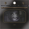 Candy Classic Forno Elettrico da Incasso Ventilato, 65 Litri, Classe A+, Funzione Pizza, 8 Programmi di Cottura, Design Rustico con Orologio Analogico, 59,5 x 59,5 x 56,8 cm, Nero - FCC604GH/E