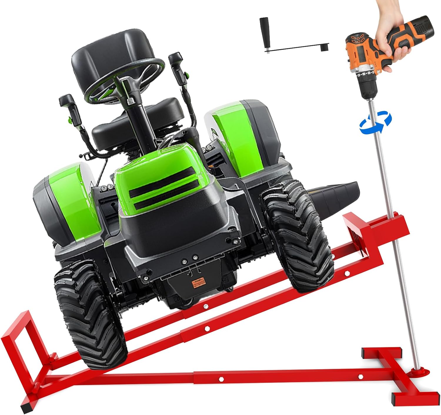 Sollevatore per tosaerba, sollevatore per tosaerba, facile da installare, sicuro e stabile. Sollevatore per tosaerba con funzione telescopica, supporta fino a 544 kg, finitura resistente alla ruggine