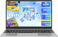 PC Portatile 14 Pollici Win11 Pro Computer Portatile 6GB 256GB Estensioni SSD 1TB(TF 1TB)5000mAh Laptop Celeron N4020 Notebook 5G WiFi 1080FHD BT4.2 Mini HDMI Tastiera Italiana Membrana-argento