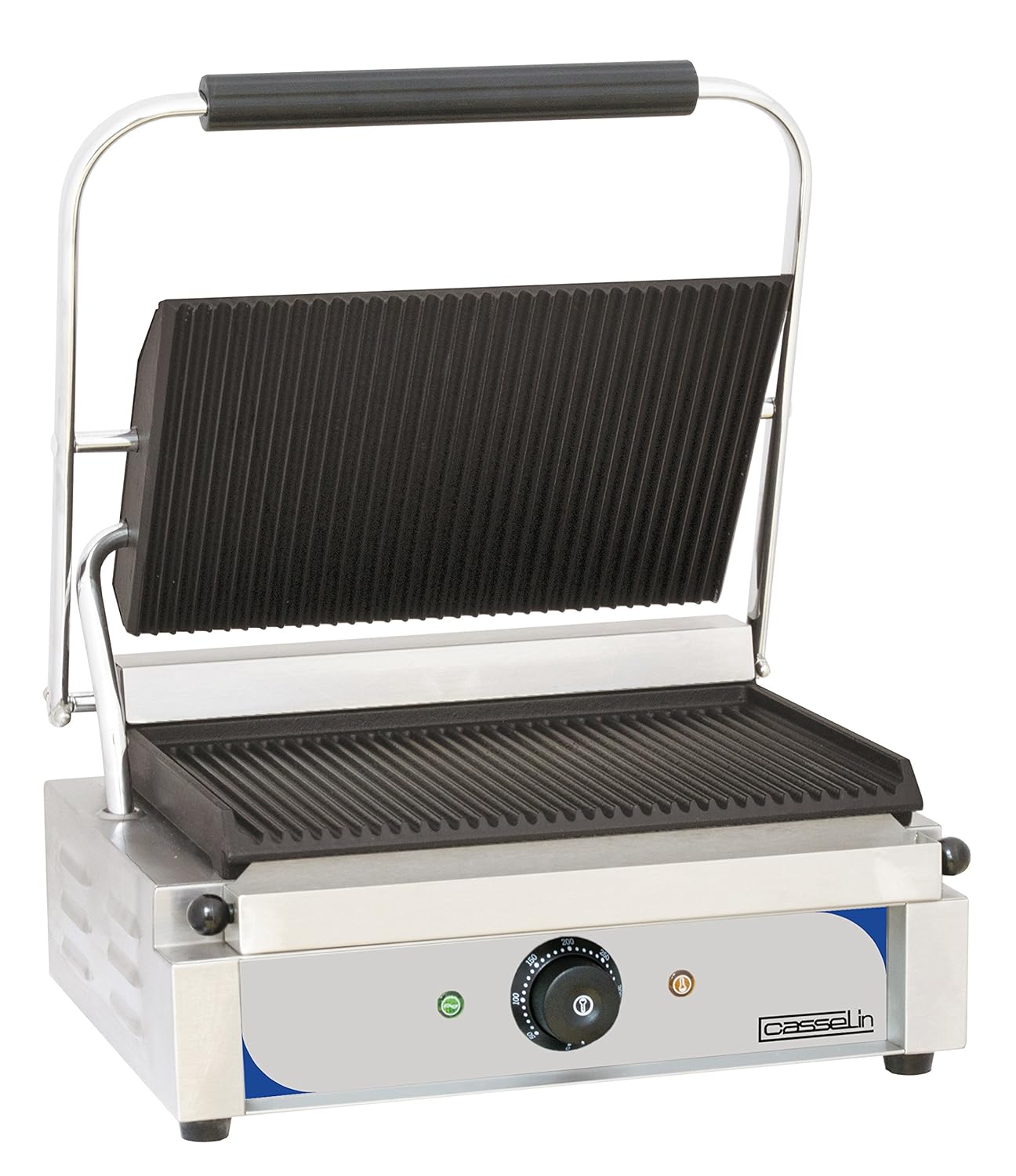Casselin CGPRR Grill panini piastre scanalato – scanalato
