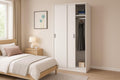 Dmora - Lansing 2 Door Wardrobe, Bedroom Wardrobe, Cabinet with Shelf and Clothes Rail, 100 x 50 x 200 cm, White