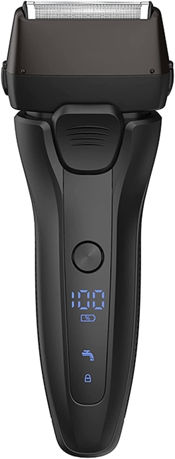 Rasoio Elettrico da Uomo con Lamina elettrica, Rasoi elettrici da Uomo con precisione Pop-up e rifinitore for basette, Rasoio Ricaricabile, Wet  Dry Cordless
