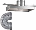 Potente Cappa da Cucina in Acciaio Inox, 7-8 Pollici 220V, aspiratore da Incasso Pesante per ristoranti con Binario Scorrevole per Cucina Commerciale, carro Ristorante,8inch