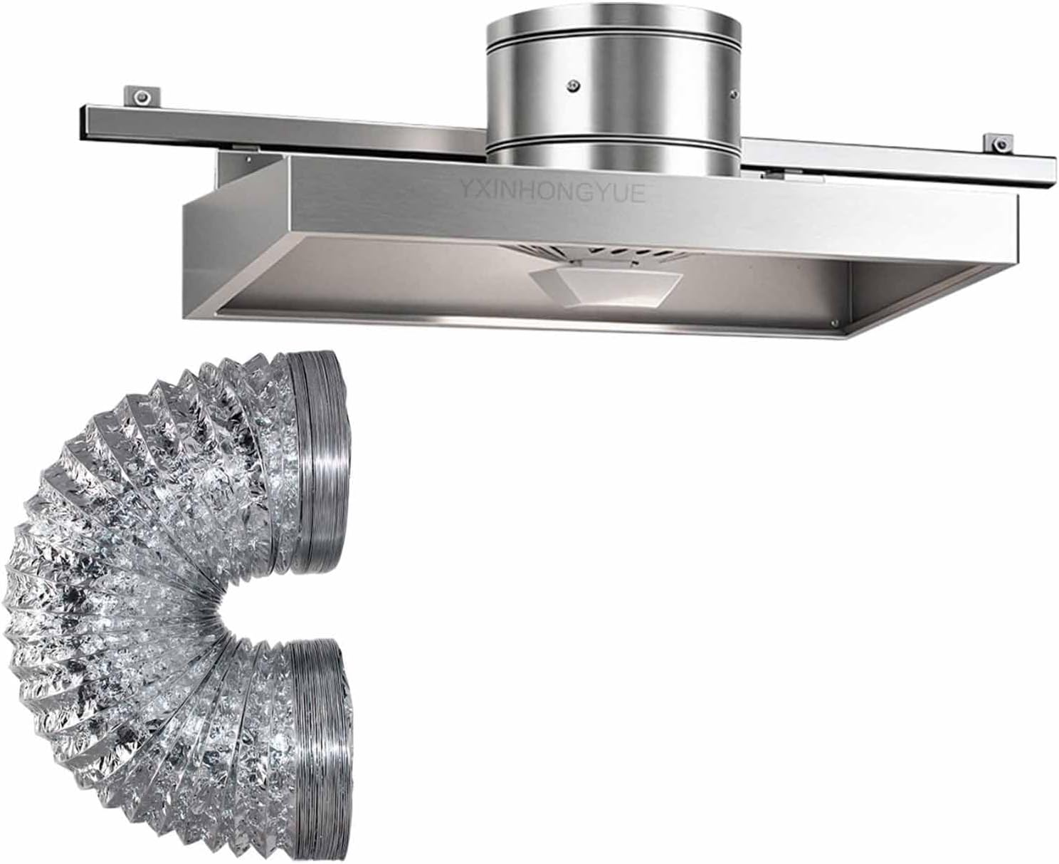 Potente Cappa da Cucina in Acciaio Inox, 7-8 Pollici 220V, aspiratore da Incasso Pesante per ristoranti con Binario Scorrevole per Cucina Commerciale, carro Ristorante,8inch