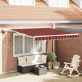 Tenda manuale retrattile per balcone, con luci LED integrate, tessuto premium impermeabile e resistente ai raggi UV, design moderno per terrazza o patio, ombra regolabile e facile