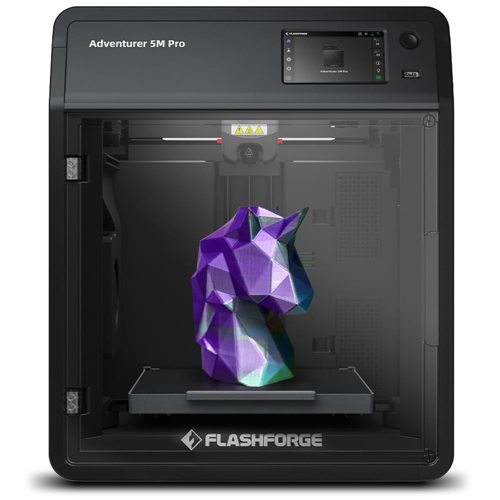 FLASHFORGE AD5M Pro Stampante 3D, 600mm/s Alta Velocità e Precisione, Complete-Auto Calibrazione con 0,40,6mm Ugelli, Struttura CoreXY Raffreddamento Camera Ausiliaria, ≤50dB Silenziosità Stampa