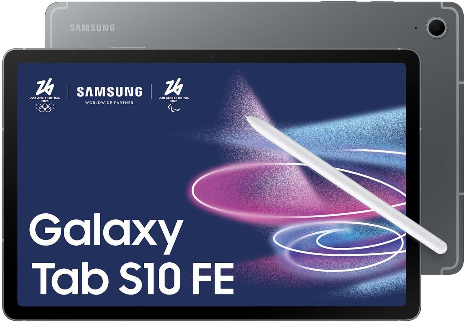 Samsung Galaxy Tab S10 FE, 3 anni di garanzia, Android Tablet, Display 10.9 LCD, Wifi, RAM 8GB, 128GB, 8.000 mAh, S Pen, Android 15, IP68, Gray [Versione italiana](Gray)