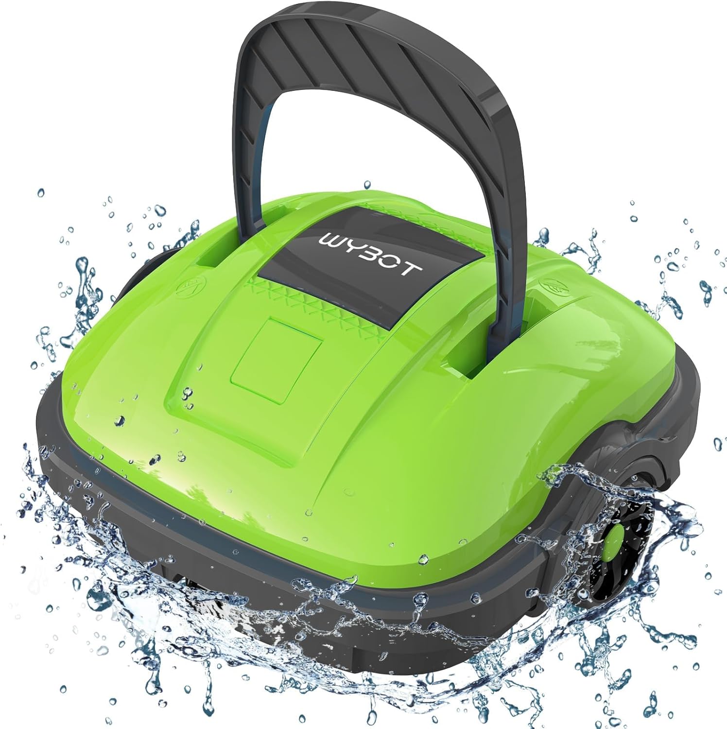 WYBOT Robot Piscina Fuori Terra per Piscina da 50m², Robottino Pulitore con Doppia Motricità e Parcheggio Autonomo | Robot Piscina Pulitore Senza Fili con Batteria Verde