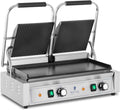 Royal Catering RCPKG-3600-M Doppio grill a contatto ondulato + liscio, 3.600 W, elettrogrill a contatto