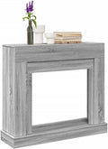 Casa  Giardino,Camino  Stufa A Legna,Camino Surround Grigio Sonoma 100x30x87.5 cm Legno Ingegnerizzato