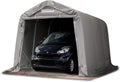 TOOLPORT Tenda Garage 2,4x3,6m Tenda per Il Bestiame Tenda Capannone in PVC ca. 550 g/m² e Stabile Costruzione in Acciaio Grigio