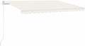 vidaXL Retractable Manual Sun Shade with LED 400 x 300 cm Cream