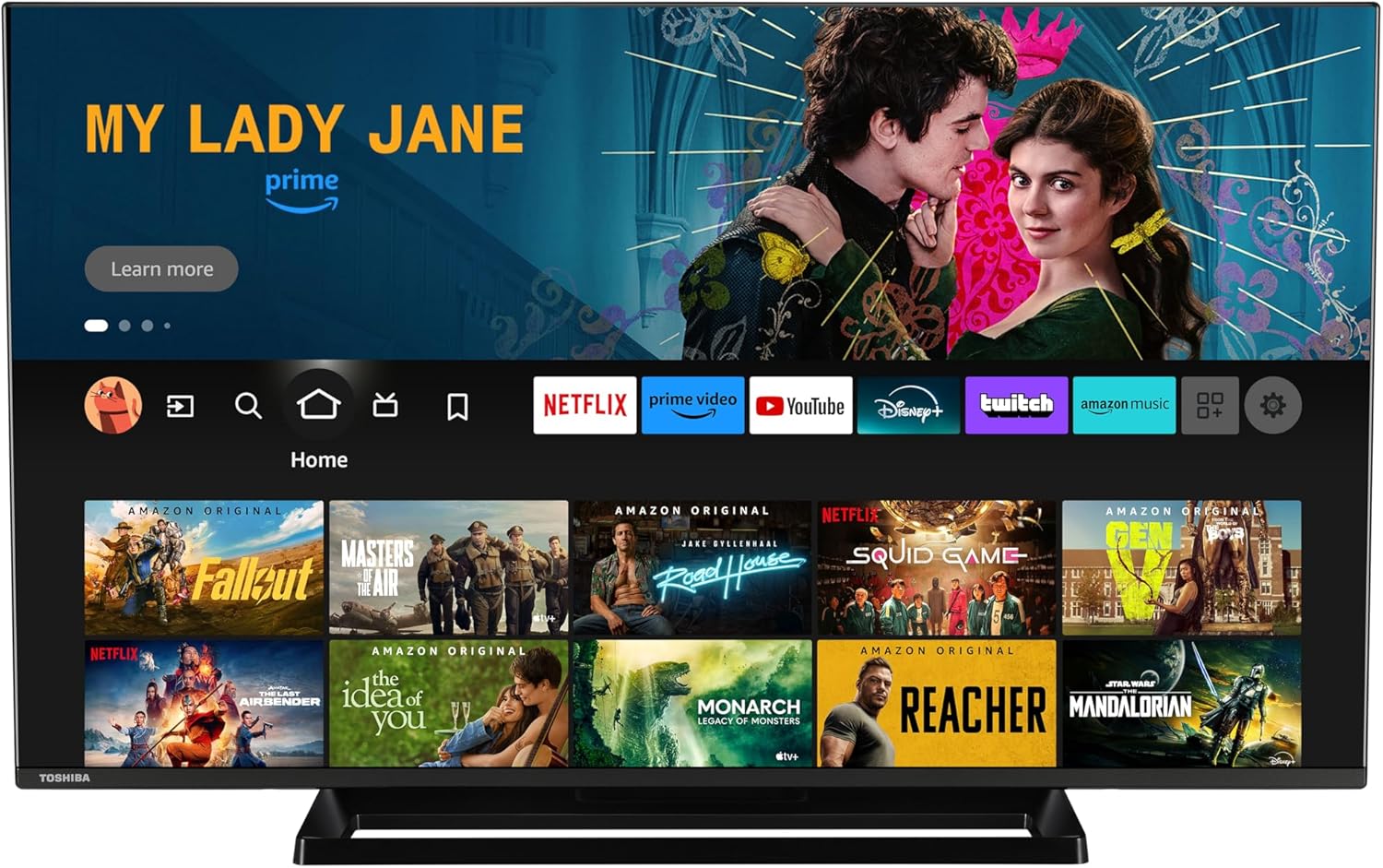 Toshiba Smart Fire TV 43 Pollici Ultra HD 43UF3F63DAR, TV 4K 43 Pollici con Alexa Integrata, Televisore LED Compatibile con Alexa, DVB-T2, Tecnologia LED, Dolby Vision, HDMI 2.1, Dolby Atmos
