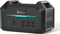 RENOGY Power station portatile, generatore solare da 495 Wh, fino a 2100 W di potenza, con 12 uscite - 6 uscite CA, 2 uscita USB-C per campeggio e roulotte con generatori solari